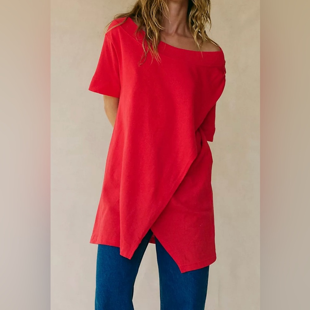 FP Beach Red Vixen Oversized Tunic Top